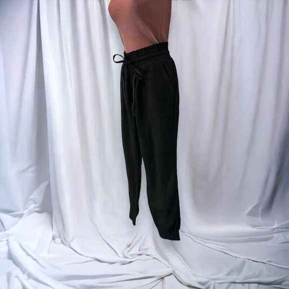 White birch cropped/petite paper bag waist joggers - Picture 3 of 11